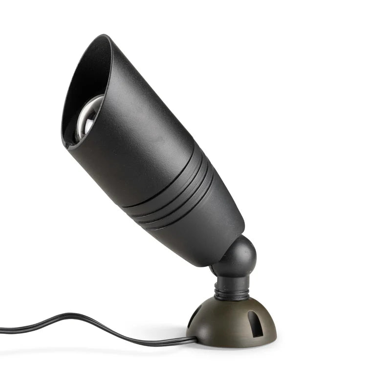 Almas Lighting UP-MB4W-205-3000K, ALMAS Zircon U5 Uplight, 4W, 12V, 3000K Warm White, 400 Lumens, 45° Beam Angle, 85 CRI, Metal Black