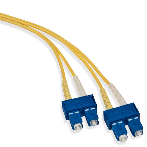 Leviton UPDSC-S10, Economy Fiber Optic Patch Cord, 9/125 um Single-Mode OS2, OFNR Duplex, SC-SC, 10 Meters