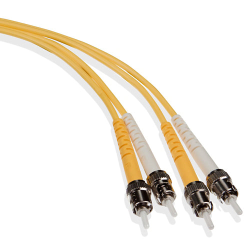 Leviton UPDST-S03, Economy Fiber Optic Patch Cord, 9/125 um Single-Mode OS2, OFNR Duplex, ST-ST, 3 Meters