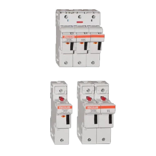 Mersen US143NM, UltraSafe US14 Modular fuse-holder for 14x51 fuse links, 750VAC/DC, 3+N Poles, 50A, , with 3 Microswitches