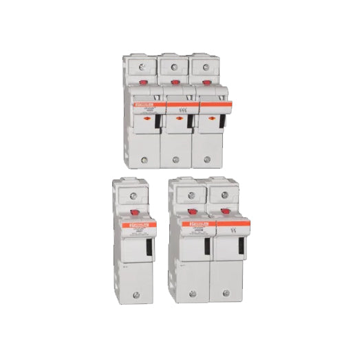 Mersen US222M2, UltraSafe US22 Modular fuse-holder for 22x58 fuse links, 690VAC/DC, 2-Pole, 125A, with 2 Connected Microswitches