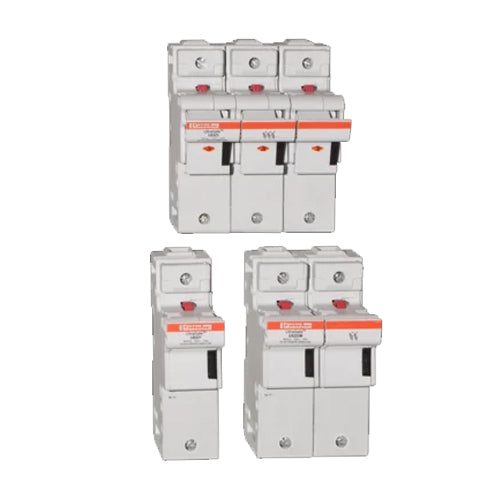 Mersen US223MI, UltraSafe US22 Modular fuse-holder for 22x58 fuse links, 690VAC/DC, 3-Pole, 125A, with Indicator and Auxiliary Microswitch