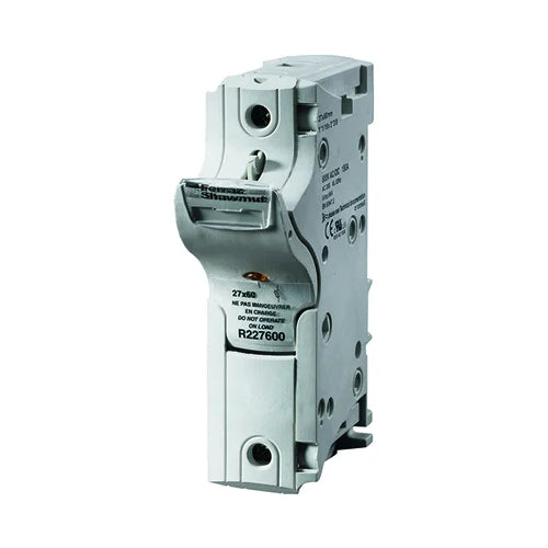 Mersen US271MI, Ultrasafe US27 Modular fuse-holders for 27x60 fuse-links, 800VAC/DC, 1-Pole, 140A, with Auxiliary Microswitch and Indicator