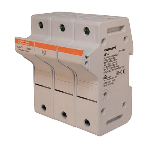 Mersen US3J3, UltraSafe Class J Fuse Holders, 600VAC/DC, 30A, 3-Pole, without Indicator