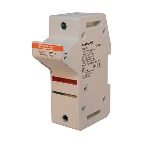 Mersen US6J1I, UltraSafe Class J Fuse Holders, 600VAC/DC, 60A, 1-Pole, With Indicator