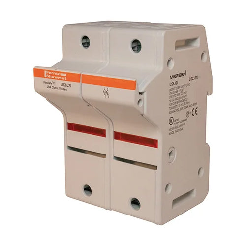 Mersen US6J2I, UltraSafe Class J Fuse Holders, 600VAC/DC, 60A, 2-Pole, With Indicator