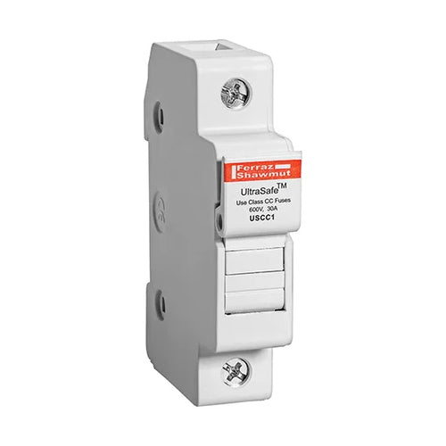Mersen USCC1, UltraSafe USCC Class CC Fuse Holder, 600VAC/DC, 30A, 1-Pole, without Indicator