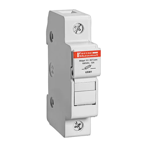 Mersen USM1, UltraSafe USM Midget Fuse Holder, 800VAC/1000VDC, 30A, 1-Pole, without Indicator