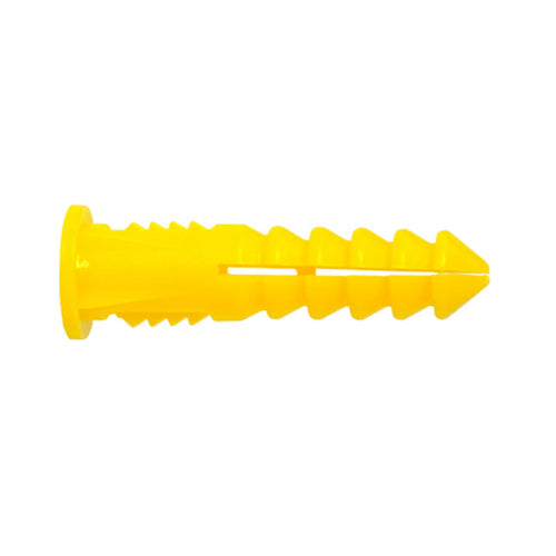 UCAN UYP1216B, Yellow Plastic (Wall) Plugs, Bulk Packs, 12-14-16 x 1-1/2″, Drill 5/16'', 10000 Packs, UYP 1216B