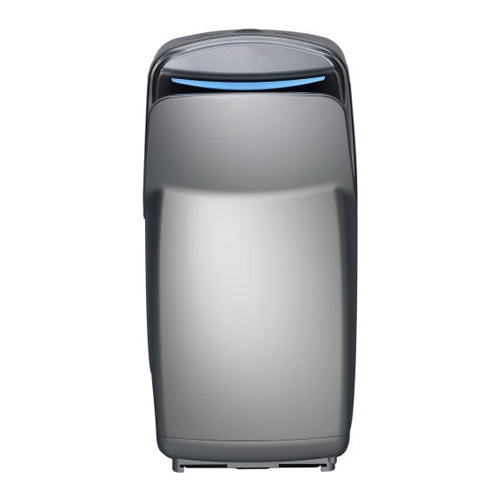 World Dryer V-649A, HEPA-Filtered VMax V2 High-Speed Vertical Hand Dryer, 110-120V, Automatic Operation, Surface Mounted, Silver