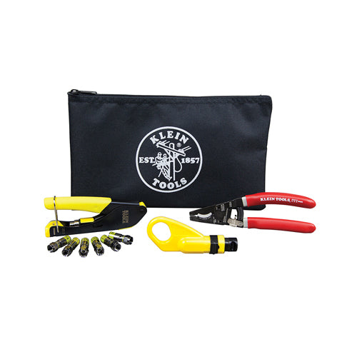 Klein Tools VDV026-211, Coax Cable Installation Kit with Zipper Pouch