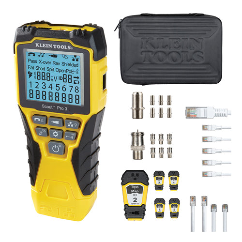 Klein Tools VDV501-853, Scout ® Pro 3 Tester with Test + Map™ Remote Kit