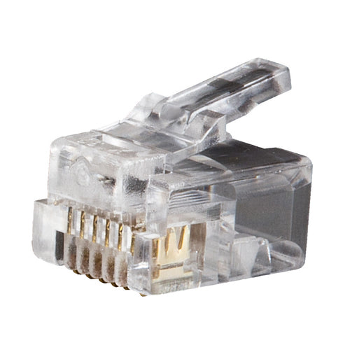 Klein Tools VDV826-600, Modular Telephone Plugs RJ12 6P6C, 25-Pack