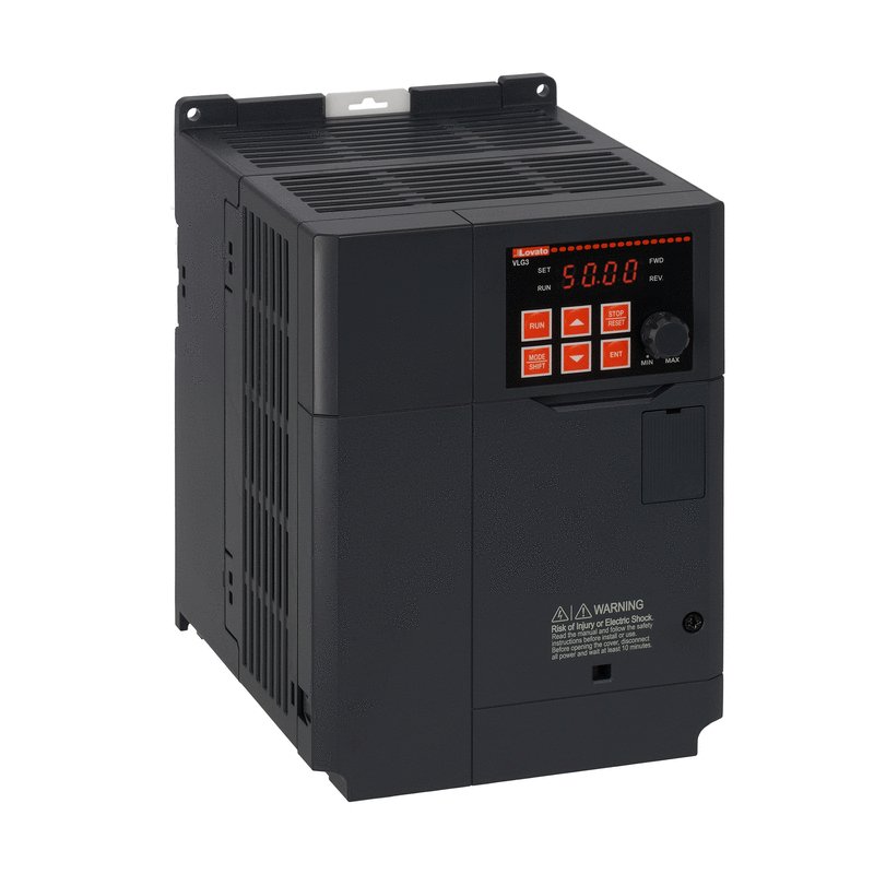 Lovato VLG30040A480, Variable Speed Drive, VLG3 Series (Three-Phase), Supply 380…480VAC 50/60Hz, Built-in EMC Suppressor, Cat. C3, 4kW