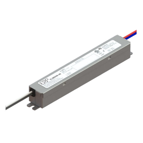 ERP Power VLM60W-48, Constant Voltage Class 2 LED Driver, Aluminum Case with Flying Leads, Output 60W Max. 48Vdc 0.025A-1.25A, 120-277Vac Input