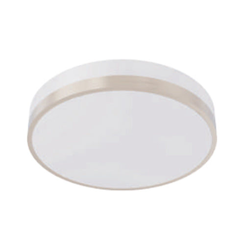 Votatec VO-DFB12W15-120-D-5Way/WH/BN, 12″ Decorative Flat Band Flush Mount, 5Way CCT & Power Adjustable, 15/13/11/9/7W, 120V, Dimmable, White/Brushed Nickel