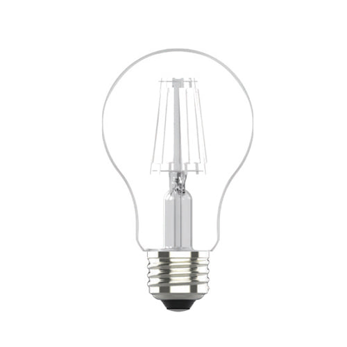 Votatec VO-FA19-WH-W7-120-40-D, A19 White Filament LED, 120V, 7W, 800 Lumens, 4000K Cool White, E26 Base, Dimmable, 5 Packs