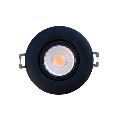 Votatec VO-GRP3W8-120-D-5WAY/BK, 3″ LED Round Eyeball Downlight, 5Way CCT Adjustable, 8W, 640 Lumens, 2700/3000/3500/4000/5000K, 120V, Triac Dimming, Black