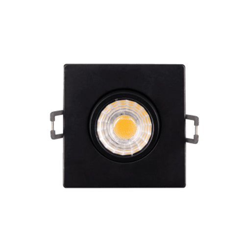 Votatec VO-GSP3W8-120-D-5WAY/BK, 3″ LED Square Eyeball Downlight, 5Way CCT Adjustable, 8W, 640 Lumens, 2700/3000/3500/4000/5000K, 120V, Triac Dimming, Black