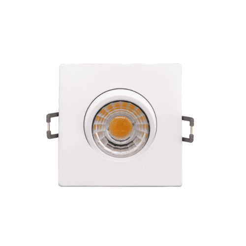Votatec VO-GSP3W8-120-D-5WAY/WH, 3″ LED Square Eyeball Downlight, 5Way CCT Adjustable, 8W, 640 Lumens, 2700/3000/3500/4000/5000K, 120V, Triac Dimming, White