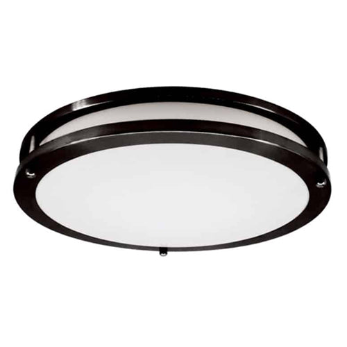 Votatec VO-RF12W15-120-D-5Way/BK, 12″  Round 2Ring Flush Mount, 5Way CCT & Power Adjustable, 15/13/11/9/7W, 500-1050 Lumens, 120V, Dimmable, Black