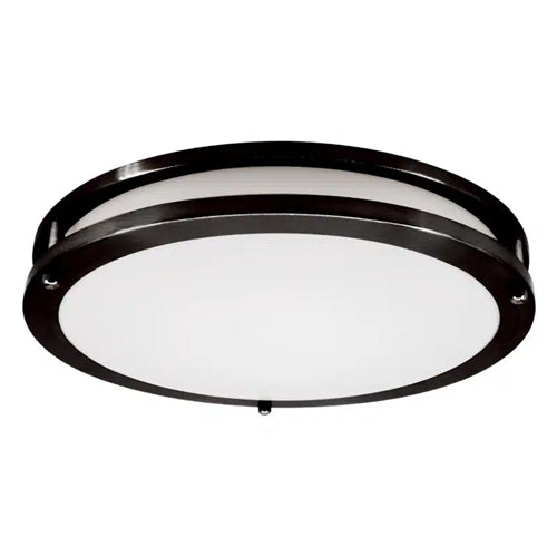 Votatec VO-RF15W24-120-D-3Way/BK, 15" LED Round 2Ring Flush Mount Fixture, CCT Adjustable, 24W, 3000/4000/5000K, 120V, 2000 Lumens, Dimmable, Black