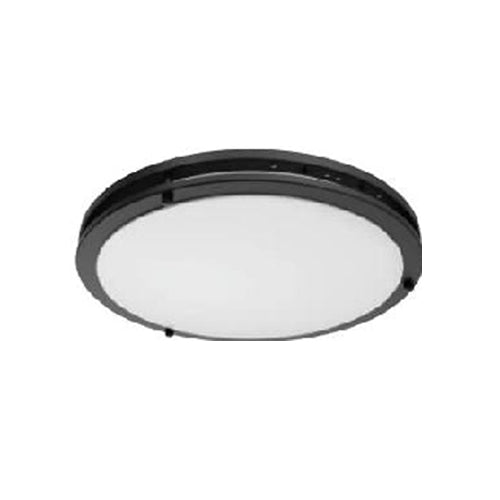 Votatec VO-RF15W24-120-D-5Way/BK, 15″ Round 2Ring Flush Mount, 5Way CCT & Power Adjustable, 24/22/20/18/15W, 1300-2080 Lumens, 120V, Dimmable, Black