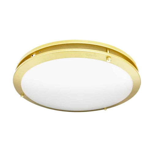 Votatec VO-RF18W38-120-D-5Way/BB, 18″ Round 2Ring Flush Mount, 5Way CCT & Power Adjustable, 38/34/30/26/22W, 1850-3170 Lumens, 120V, Dimmable, Brushed Brass
