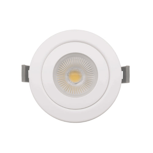 Votatec VO-RMD4W9-120-D-5WAY/WH, 4″ LED Round Multi-Directional Gimbal Downlight, 5CCT Adjustable, 9W, 800 Lumens, 120V, Triac Dimming, White