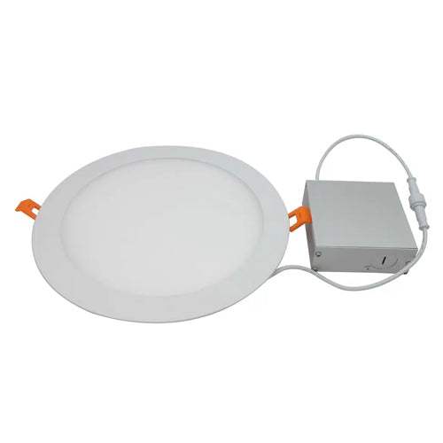 Votatec VO-RP8W18-347-D-3WAY/WH, 8" Round LED Slim Panel Downlight, CCT Adjustable, 18W, 3000/4000/5000K, 120-347V, 1700 Lumens, Dimmable, White