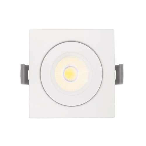 Votatec VO-SMD4W9-120-D-5WAY/WH, 4″ LED Square Multi-Directional Gimbal Downlight, 5CCT Adjustable, 9W, 800 Lumens, 120V, Triac Dimming, White