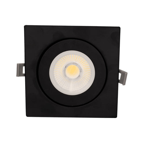 Votatec VO-SMD4W9-120-D-5WAY/BK, 4″ LED Square Multi-Directional Gimbal Downlight, 5CCT Adjustable, 9W, 800 Lumens, 120V, Triac Dimming, Black