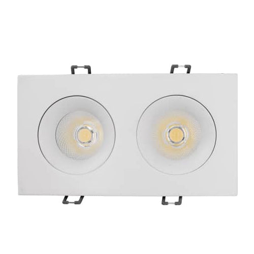 Votatec VO-SP3.5W24-120-D-5WAY-2H /WH, 3.5″ LED 2 Heads Regressed Gimbal Downlight, 5Way CCT Adjustable, 24W, 1600 Lumens, 120V, Dimmable, White
