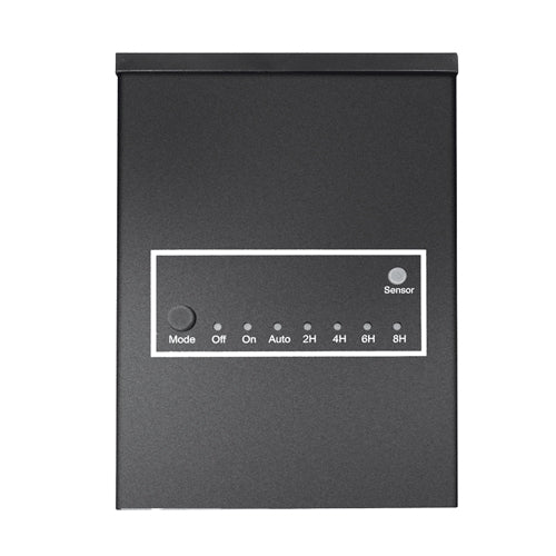 Votatec VO-TFW300-120, 300W Transformer for Landscape Lighting, With Built-In Photocell & Timer Control, 120VAC Input, 12VAC, 25A Output, 2/4/6/8hrs, IP44, Black