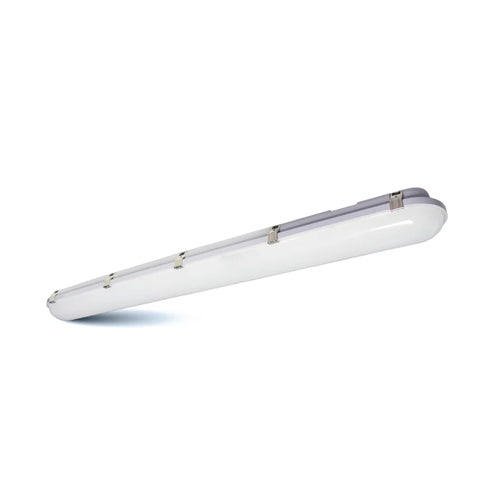 ORTECH VT-W60MS-3CCT+W, 4FT Vapor Tight LED Luminaire With Motion Sensor, CCT & Wattage Selectable, 120-347VAC, 40/50/60W, 130 lmn/W, 3500/4000/5000K, 120º Beam Angle, 0-10V Dimming, 80CRI
