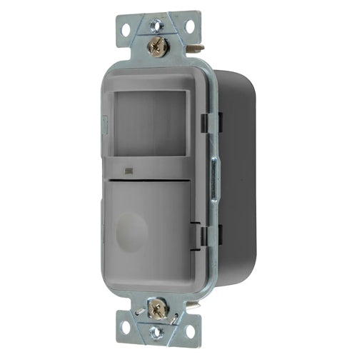 Hubbell WS2000GY, Wall Switch Occupancy/Vacancy Sensor, Passive Infrared Technology, 120/277V AC, Gray