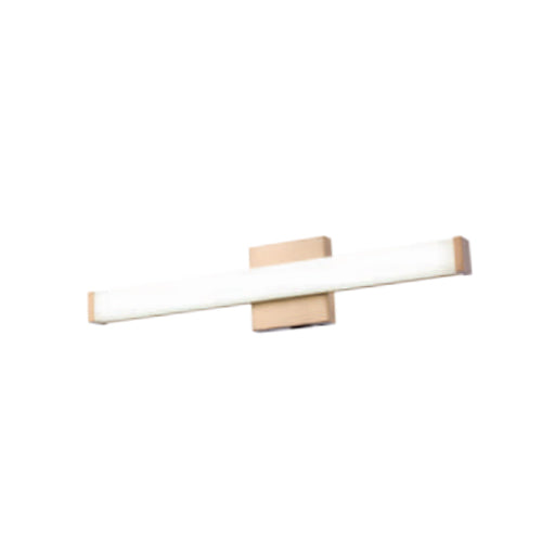 Votatec WS24-014-5CCT/BB, 24'' LED Square Bath Vanity Light, 5 Way CCT Adjustable, 24W, 1700 Lumens, Dimmable, Brushed Brass
