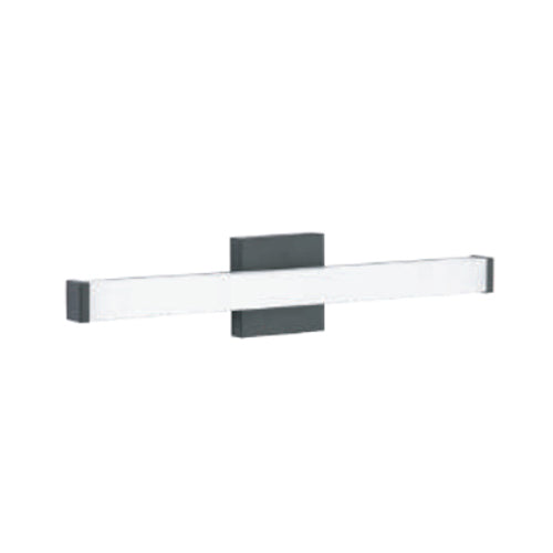 Votatec VWS24-014-5CCT/BK, 24'' LED Square Bath Vanity Light, 5 Way CCT Adjustable, 24W, 1700 Lumens, Dimmable, Black