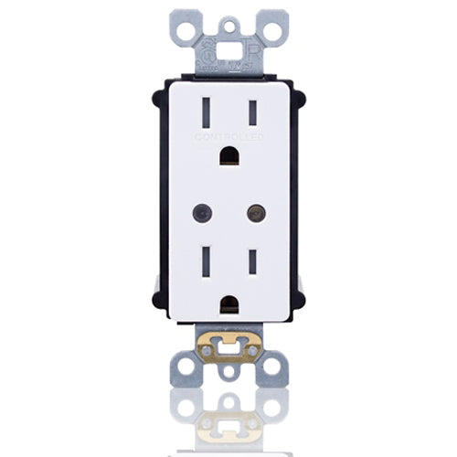 Leviton WSG15-DZ, LevNet RF Split Duplex Tamper Resistant Receptacle with LED Locator, 315MHz EnOcean Protocol, White