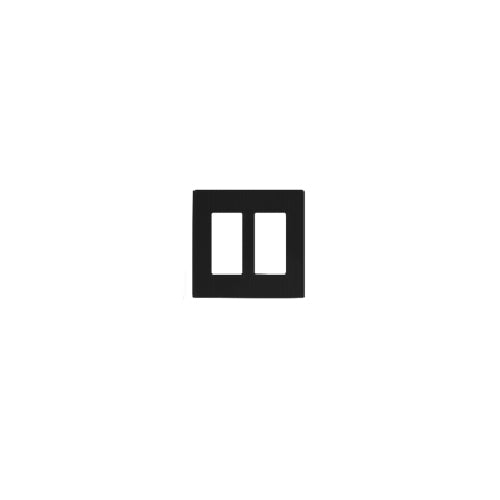 Votatec YGC-004-NS /BK, 2 gang Screwless Wall plate, Black
