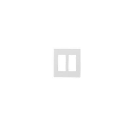 Votatec YGC-004-NS /WH, 2 gang Screwless Wall plate, White