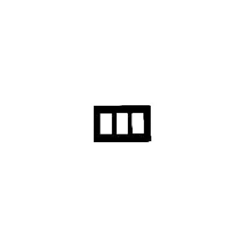 Votatec YGC-005-NS /BK, 3 gang Screwless Wall plate, Black
