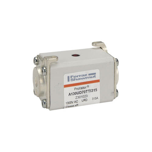 Mersen Z301023, Square Body High-Speed Fuse, Fast Acting, Size 70 aR, 1200/1300VAC, 315A, With Striker Flush ends UNC threads