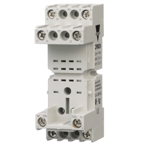 Carlo Gavazzi ZRM2N, Din Rail Socket for 8 Pin RRM002 Relays without Hold Down Spring