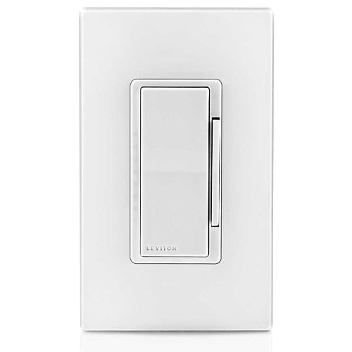 Leviton ZS057-ALZ, Wireless Decora 0-10V Low Voltage Wall Dimmer, 2.4GHz, 24VDC, 0-10V Sinking, 20mA, White