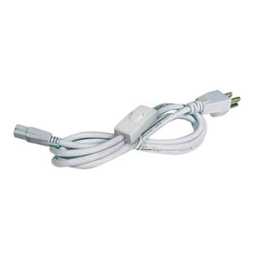 Liteline ALFT6000S-WH-3, 6-foot Power Cord with Switch for 3-Wire System, White
