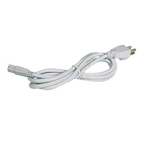 Liteline ALFT6016-WH-3, 16'' Power Cord for Aluminum Fluoro Bar and LED Bar Systems, White