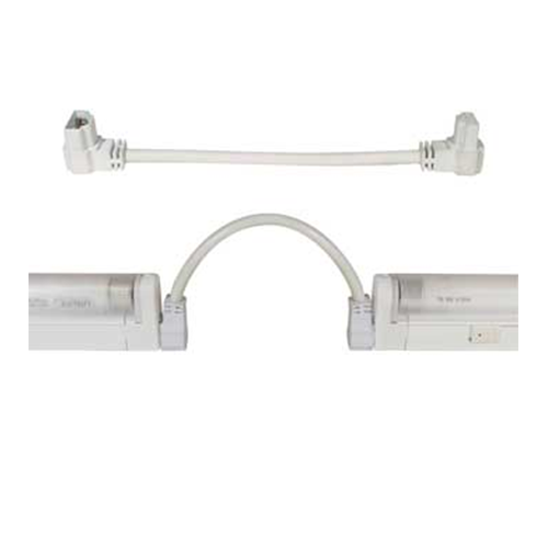 Liteline ALFT90-WH-3, 6 inch Flexible 3-Wire Cord with 90-Degree Connector, White, Top Connection