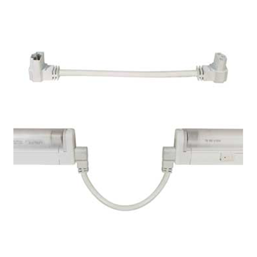 Liteline ALFT902-WH-3, 6 inch Flexible 3-Wire Cord with 90-Degree Connector, White, Bottom Connection