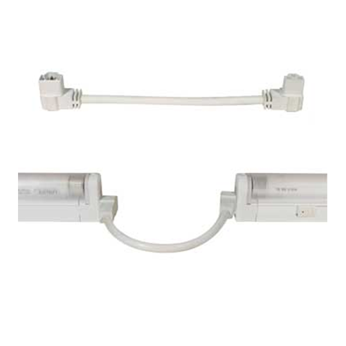 Liteline ALFT903-WH-3, 6 inch Flexible 3-Wire Cord with 90-Degree Connector, White, Right Connection